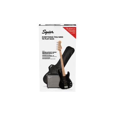 Squier Affinity Series Precision Bass PJ Pack MN Black - Electric Bass Set image 3