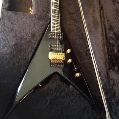 RARE Jackson "Grover Jackson" Dave Mustaine King V KV signature 1997 Black USA made image 1