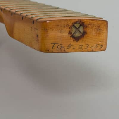 Fender Telecaster Solid Body Electric Guitar (1952), ser. #5117, molded plastic hard shell case. image 12