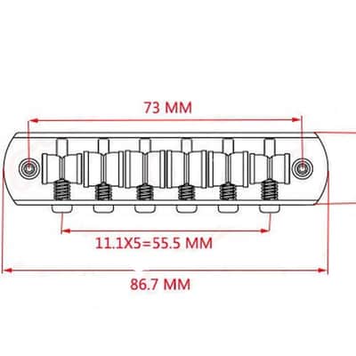 Universal Guitar Bridge For Mustang Japan Jaguar & Jazzmaster ,Black image 2