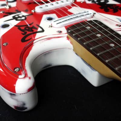 Custom Painted and Upgraded (Aged and Worn) Fender Squier CXS Strat With Matching Headstock and Pickguard image 14