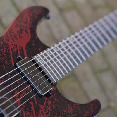 ESP USA M-7 HT Baritone - Blood Splatter image 12