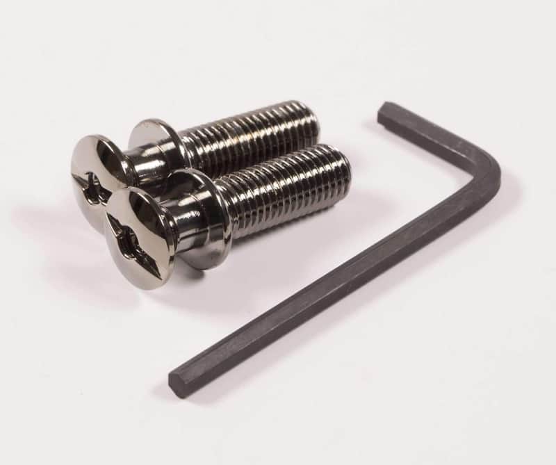 Tone Ninja Locking Stop Tailpiece Domed Studs (2) Steel 0.781 Inch Black Nickel (USA Made) image 1