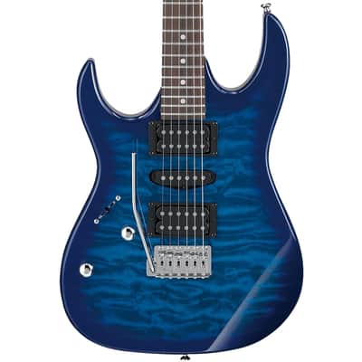 Ibanez GRX70QAL-TBB Left Handed Transparent Blue Burst image 1