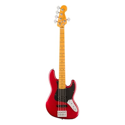 Used Fender American Ultra II Jazz Bass V - Sinister Red w/Maple FB image 2