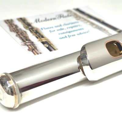 New Tomasi Sterling Silver Flute Headjoint w/ 14k Gold Riser Old Stock $2099 New image 1