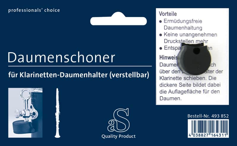 UNBEATABLE DEAL: aS Arnolds & Sons Daumenschoner Klarinette for $2.53!