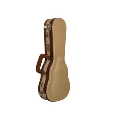 Crossrock Master Series Soprano Ukulele Case for 21'' Long Neck | Classic Fabric Tweed Exterior, Re-Engineered Shell, Backpack Straps & Leather Handle, Deep Red Velvet Interior image 1