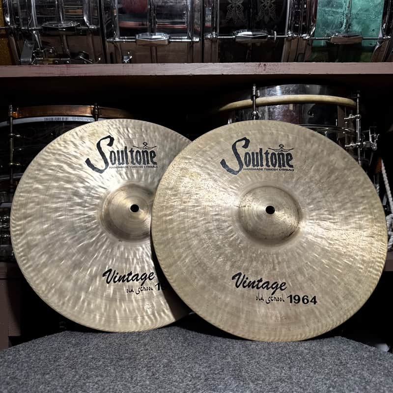 Soultone 14" Vintage Old School 1964 Hihat Cymbals image 1