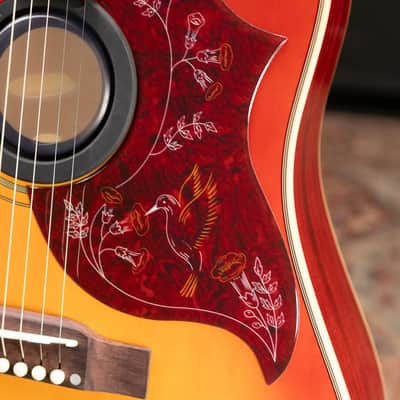 Epiphone Hummingbird Standard Acoustic/Electric Guitar - Cherry Sunburst with Gig Bag image 10
