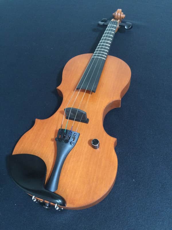 leigh violin + 4/4 handmade+fretted+electric image 1