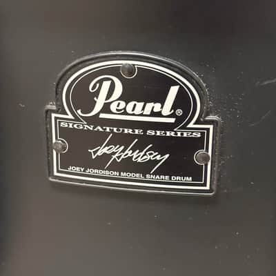 Pearl JJ1365 Joey Jordison Signature 13x6.5" Steel Snare Drum with SKB Padded Bag 2010s - Matte Black with Slipknot Logo image 5