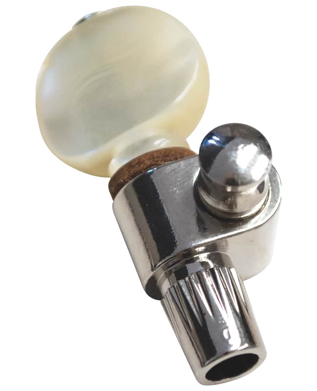 Golden Gate P-131 Deluxe Geared 5th String Banjo Tuner Nickel w/ Pearloid Button image 1