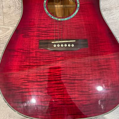 Dillion RH600CET Acoustic-Electric Guitar 2000 - Flamed Red Burst Finish image 2