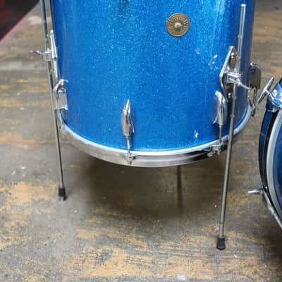 Vintage 1950's/60's Gretsch 6 Ply Shell Pack Blue Sparkle image 5