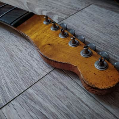#202612 :: Baldman Jazzmaster double bound set (body + neck)in Relic Sunburst :: Aged Vintage Roadworn image 14