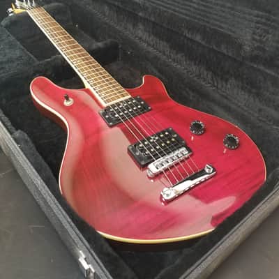 Washburn Vintage 1998 Maverick Series BT-8, Flame Maple Arch Top, Dual HB, Rosewood FB, Trans Red, w/HSC image 2