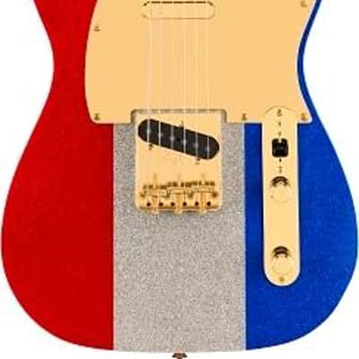 FENDER - Buck Owens Telecaster Maple Fingerboard Red Silver and Blue Sparkle - 0140452371 image 2