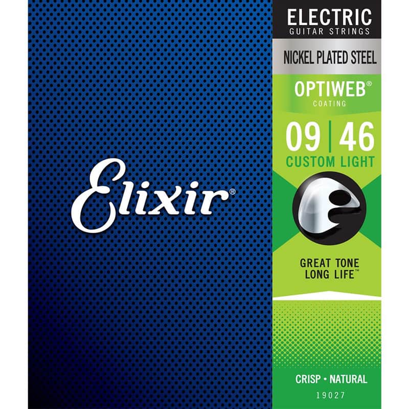 Elixir Optiweb Electric Guitar Strings 9-46 Nickel Plated Steel image 1