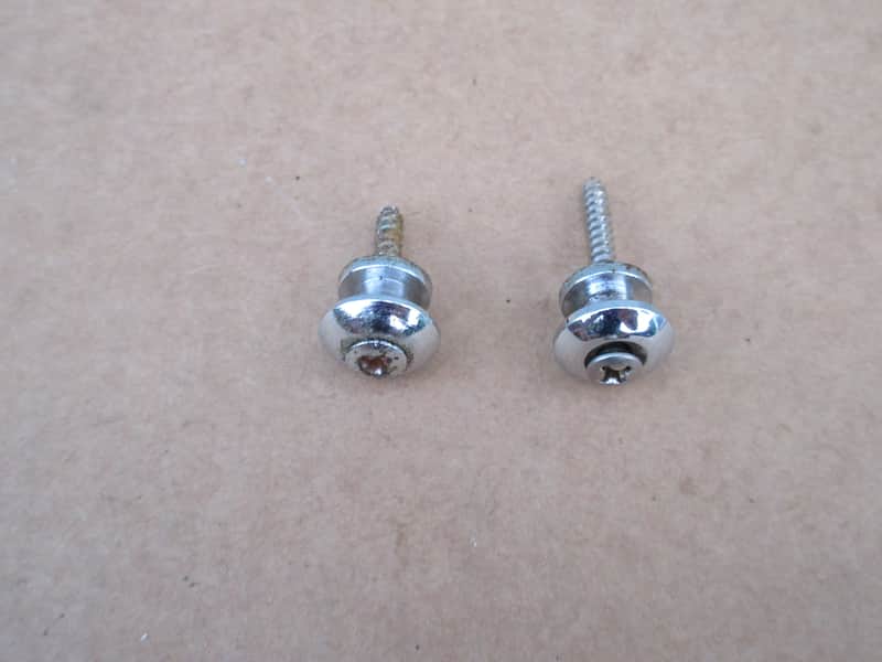 Vintage 1960s Teisco Mayfair Cameo Silvertone Kay Guitar Strap Buttons W Screws image 1