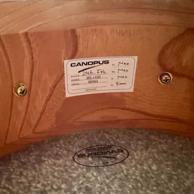 2026 Like-New: Canopus hollowed out Zelkova 14x5 snare, with new Japan-only semi-hard Canopus case, extras image 10