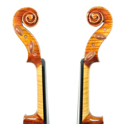 Left-Handed Guarneri 1743 Cannon Handmade Violin Outfit 4/4 Italian Spruce Maple image 4