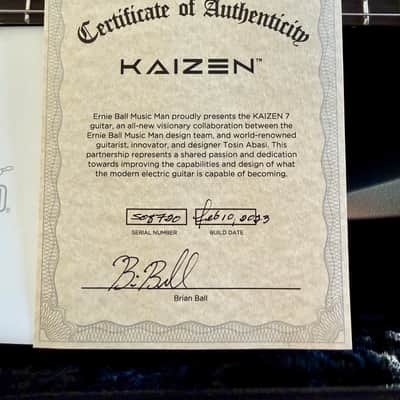 Ernie Ball Music Man Tosin Abasi Signature Kaizen 7 String Limited Edition 44 of 75 2023 - Spectraflare image 9