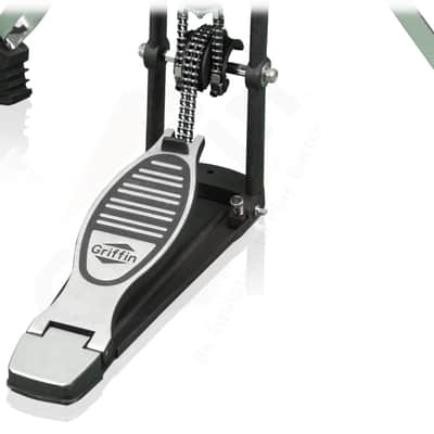 GRIFFIN 2 Leg Hi-Hat Stand (QuickAction X Series) – For Heavy Duty Cymbals, Double Braced Chrome Base Converts to No-Leg Mount for Drummers with Drum Key image 6