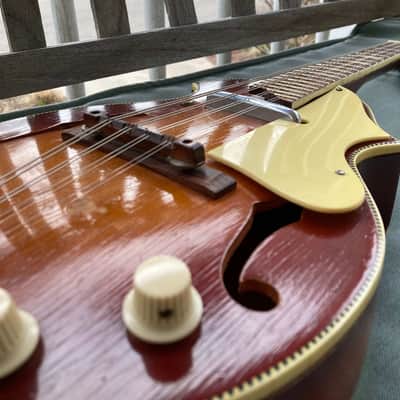 1950s Kay 2-point Electric Mandolin, Thin Twin pickup, plays perfect! Video. image 3