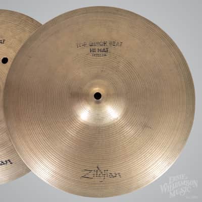 Zildjian A 14” Quick Beat Hi Hat Cymbals. USED image 2