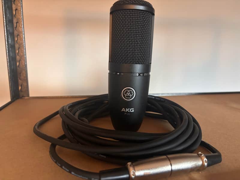 AKG P120 General-Purpose Medium Diaphragm Cardioid Condenser Microphone 2010s - Black + Cable image 1