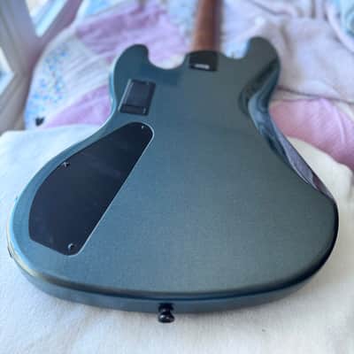 Squier Contemporary Active Jazz Bass V HH - Gunmetal Metallic image 9