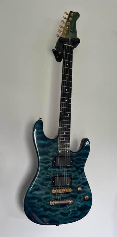 Valley Arts Custom Pro | Year 1990 | Quilted Aqua Burst image 1
