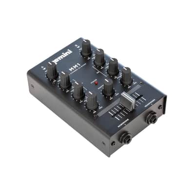 Gemini Sound MM1 Professional Audio 2-Channel Dual Mic Input Stereo 2-Band Rotary Compact DJ Podcast Mixer with Cross-Fader and Individual Gain Control image 2