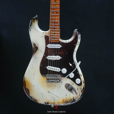 Fender Stratocaster Snowberry White Heavy Aged Relic by East Gloves Customs image 4