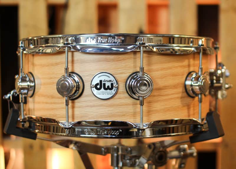DW 5.5x14 Collector's Pure Oak HVLT Natural Hard Satin Snare Drum - SO#1424763 image 1