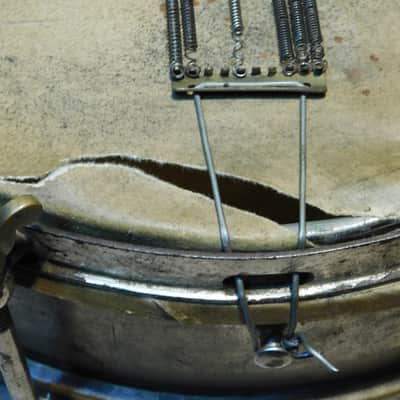 sehr alte Jazz steel snare drum TROMMEL + Stecken um 1930 image 12