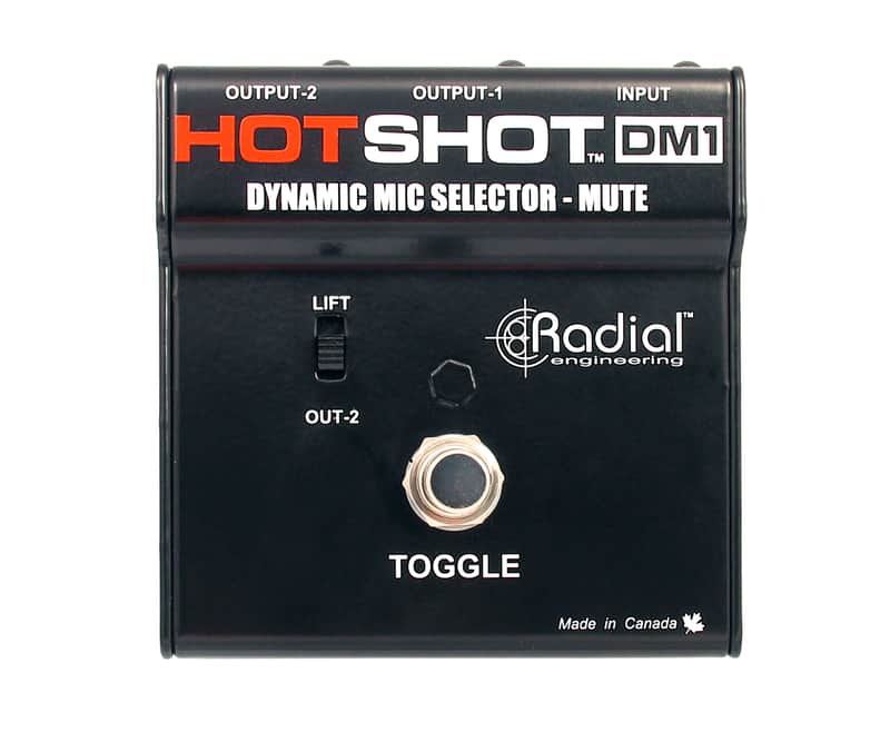 Radial HotShot DM-1 Onstage Stage Mic Toggle Pedal with Microphone Signal Splitter image 1