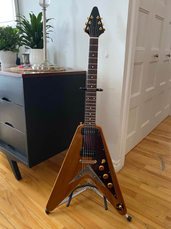 2002 Epiphone Popa Chubby Signature Korina Flying V - Fully Upgraded image 1