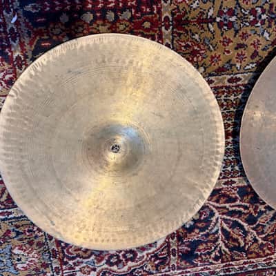1960s Super Zyn 14” HiHats - B20 Made in England image 3