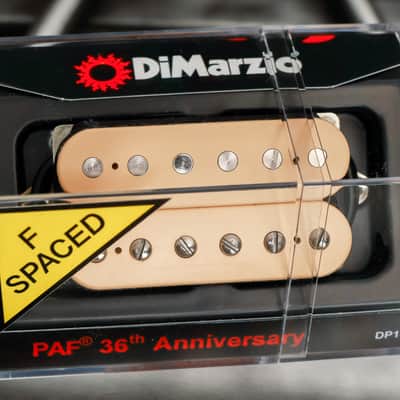 DiMarzio DP103FCR 36th Anniversary PAF Neck F-Spaced Humbucker - Cream / Nickel Pole Pieces image 1
