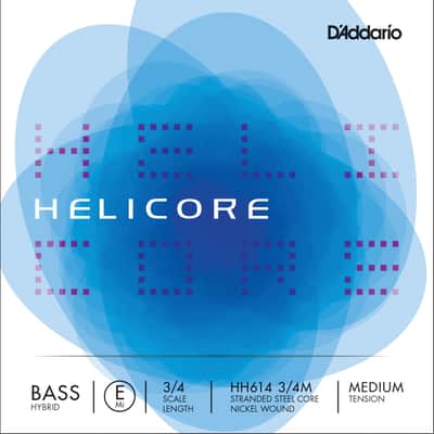 D'Addario HH614 3/4M Helicore 3/4 Hybrid Bass String - E Medium
