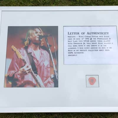 Kurt Cobain Stage Used & Owned Concert Guitar Pick Plectrum NIRVANA 1991 image 1