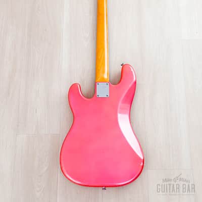 1985 Fender Precision Bass ‘62 Vintage Reissue PB62-55 Metallic Pink w/ Seymour Duncan & Case, Japan MIJ Fujigen image 3