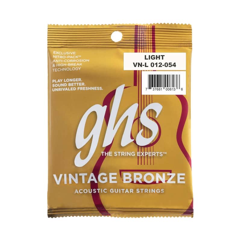 GHS VNL 12 - 54 Light Vintage Bronze Acoustic String Set image 1