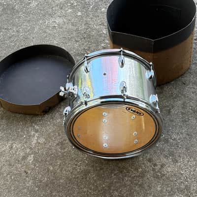 Slingerland 9X14 5 Ply Maple Shell Mid 1970’s - Silver Wrap OVER NATURAL LACQUER MAPLE GLOSS image 8