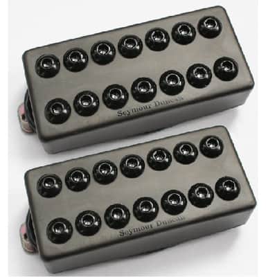 Seymour Duncan Invader 7 String Humbucker Flat Black Metal Covers Passive Guitar Pickup Set image 1