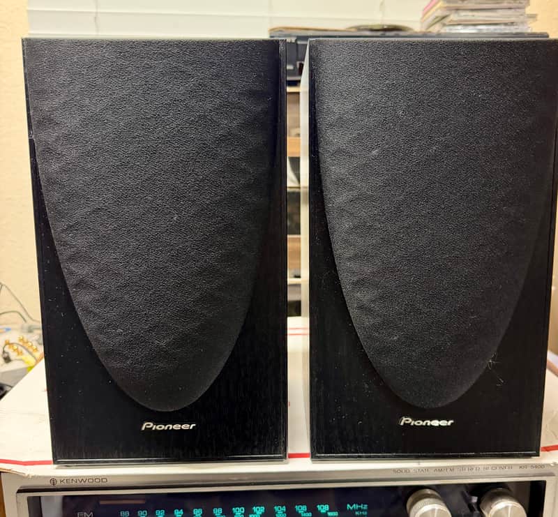 Pioneer S-DF1-K 100W 2 Way 100W Bookshelf Speakers with Manual; Tested SEE VIDEO image 1