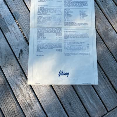 Gibson Price List 1979 memorabilia case candy image 2