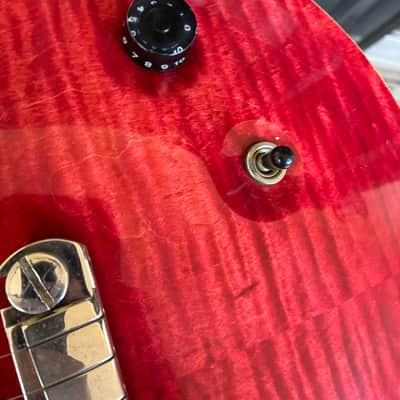 PRS McCarty 1999 - Scarlet Red raspberry flame top electric guitar with case image 10